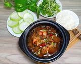 Hình bước làm 3 của món Cá hồi kho củ cải