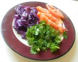 A picture of step 1 of Colorful masoor dhal multi veg koottu.