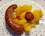 Foto del paso 3 de la receta: Butifarra asada con patatas y chorizo picante
