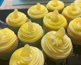 A picture of step 5 of Sicily Lemon Swirl Cupcakes.
