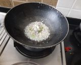A picture of step 4 of Rajasthani dal bati with instant raw mango pickle.