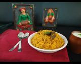 A picture of step 4 of Khaari Bhaat.