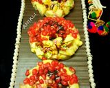 A picture of step 8 of Pineapple Doughnut with saffron Rabdi.
