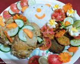ফাল্গুনী সাজের রঙিন প্লেট 😊 রেসিপির ধাপ 6 ছবি
