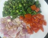 A picture of step 3 of Bhindi do pyaza.