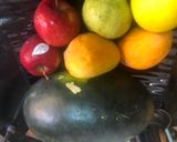 A picture of step 1 of Fruit salad with dried fruits.