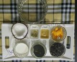A picture of step 1 of Black rice pudding/ Chak Hao pudding.