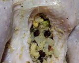 A picture of step 14 of Christmas turkey with stuffing.