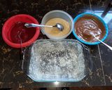 A picture of step 9 of Red velvet chocolate marble cake.