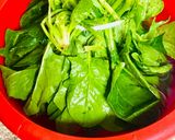 A picture of step 1 of Arabic Spinach with Potatoes.