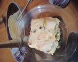 A picture of step 1 of Rabdi mango cake.