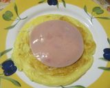 Sonkás-sajtos tojáspalacsinta recept fázis 3 fotója