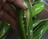 A picture of step 1 of Chatpati stuffed mirch.