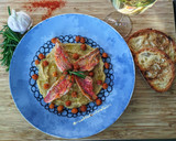 Foto del passaggio 8 della ricetta Purea di ceci, filetti di triglia e ceci croccanti alla paprika