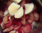 A picture of step 1 of Aloo bukhara n keri juice.