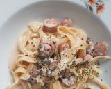 Foto langkah ke 6 dari resep Pasta Creamy Alfredo tanpa cooking cream (carbonara?).