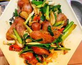 台式蒜片炒香腸的食譜步驟7照片