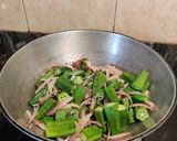 A picture of step 3 of Curd Okra or Dahi ki Bhindi..