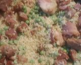 A picture of step 5 of Roasted Rice, Peas, and Ham.