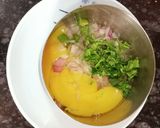 A picture of step 2 of Omlette Bread.