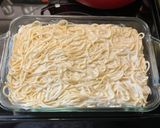A picture of step 6 of Aunt Janice’s Spaghetti Pie.