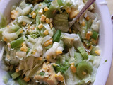 Tallarines con verduras salteadas