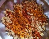 A picture of step 2 of Mangai Inji pickle.