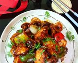 A picture of step 4 of Chilli Paneer.