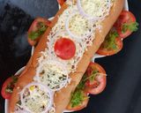 A picture of step 3 of Subway footlong bread.
