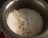 A picture of step 1 of Rashiya Bhaat.