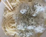 Húsgolyók, sajtos 🧀tejszínes mártásban recept fázis 5 fotója