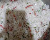 A picture of step 5 of Chicken jalfrezi with vegetable fried rice.