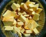 A picture of step 1 of Suran [jimikand] ki chaat.