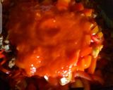A picture of step 2 of Bolognese sauce.