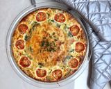 Foto langkah ke 6 dari resep Quiche Lorraine with Tomatoes and Miso.