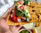 A picture of step 1 of Baked Missi Roti Nachos kuchumbar salsa kehri ki chutney.