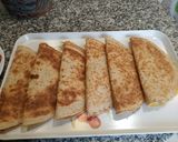 Foto del paso 6 de la receta: Tortillas de avena rellena de atún con tomate tipo Piadina en sartén