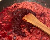 A picture of step 3 of Beetroot, goat’s cheese and rocket risotto.