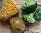Foto langkah ke 1 dari resep Mpasi 6month kentang, jagung mix brokoli with evo 😘.