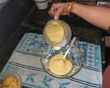 A picture of step 1 of Mango stuffing with mango panipuri shots.