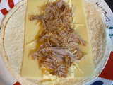 Fajitas de carne, chorizo y queso