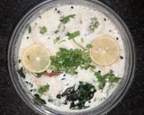 A picture of step 5 of Pakhala bhat.