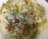 A picture of step 4 of Green chilli chicken Chinese.