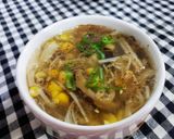 Hình bước làm 3 của món Soup bắp nấm chay