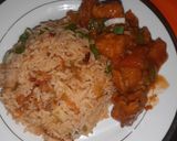 A picture of step 4 of Kungpao chicken.