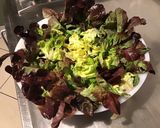 Une image de l'étape 2 de Salade de feuille de chêne aux tomates, courgettes et mortadelle de Bologne.