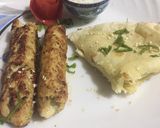 A picture of step 3 of Chicken seekh kabab.