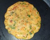 A picture of step 4 of Moong & Chana dal cheela.