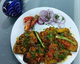 A picture of step 4 of Lahori Fish masala.