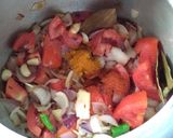 A picture of step 2 of Matar makhana curry.